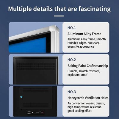 سیگنال دیجیتال با زاویه دید >178 درجه و دمای ذخیره سازی -20 درجه سانتیگراد تا 60 درجه سانتیگراد با CMS مبتنی بر ابر یا در محل