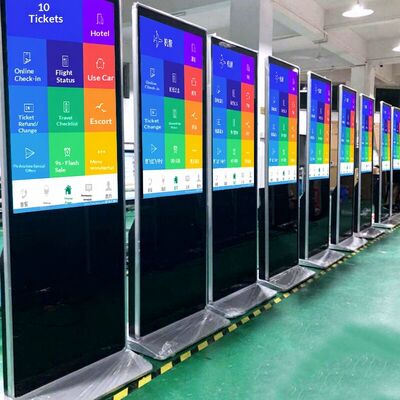 iBoard ۴۳ اینچ کف ایستاده عمودی صفحه لمسی LCD صفحه نمایش تبلیغاتی هوشمند داخلی صفحه نمایش تبلیغاتی دیجیتال