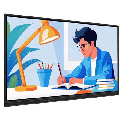 75 اینچ اندروید کامپیوتر صفحه هوشمند وای فای HDMI USB 50 نقطه لمس برای دفتر جلسه
