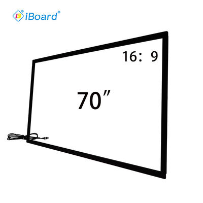 IBoard 32 اینچ 43 اینچ 50 اینچ 55 اینچ 65 اینچ 75 اینچ فریم پوششی چند لمسی مادون قرمز اتصال USB برای مانیتور صفحه لمسی تلویزیون دیجیتال ساینیج