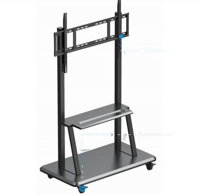 پایه موبایل برای تخته های تعاملی صفحه لمسی کت و شلوار ارتفاع قابل تنظیم برای اندازه 52 "~ 86"