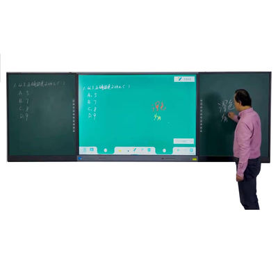 75 86 اینچ 4K تجهیزات آموزشی صفحه لمسی بهترین صفحه هوشمند متصل به هم LCD صفحه سیاه هوشمند