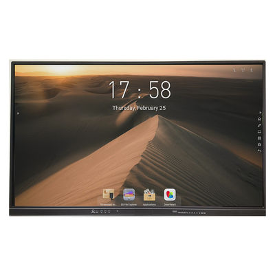 صفحه نمایش صفحه نمایش 4K صفحه نمایش تعاملی شیشه ای مادون قرمز 65 اینچ 4 میلی متر
