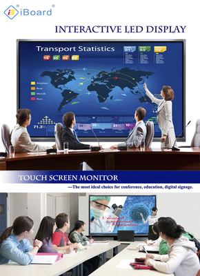 Iboard Factory Direct 75 Inch 4K Multi Touch Smart Screen Interactive Flat Panel Display Whiteboard برای جلسات و تدریس