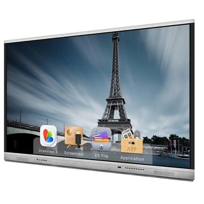 65 75 86 اینچی Android 20 Touch Points تخته سفید تعاملی مادون قرمز بی سیم جلسه ویدیویی اشتراک گذاری