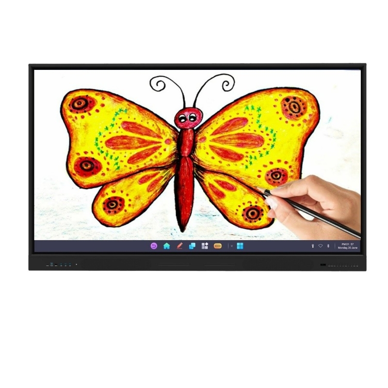 98 اینچ پانل مسطح تعاملی 65/ 86 /75 اینچ 4K تخته های تعاملی با میکروفون آرایه اختیاری