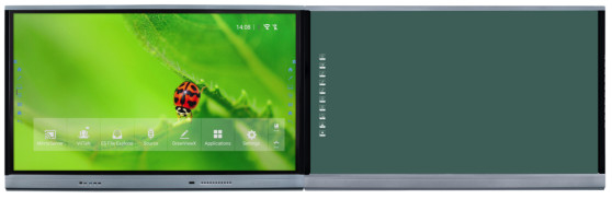 صفحه سیاه هوشمند 75-98 اینچ مانیتورهای تلویزیون هوشمند صفحه سفید تخت تخت تخت تخت با HDMI و USB برای یادگیری دانشگاه