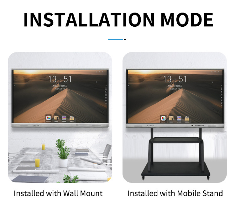 پنل مسطح تعاملی گواهینامه CE با دوربین اختیاری و میکروفون خروجی HDMI داخلی / خارجی گواهینامه CE