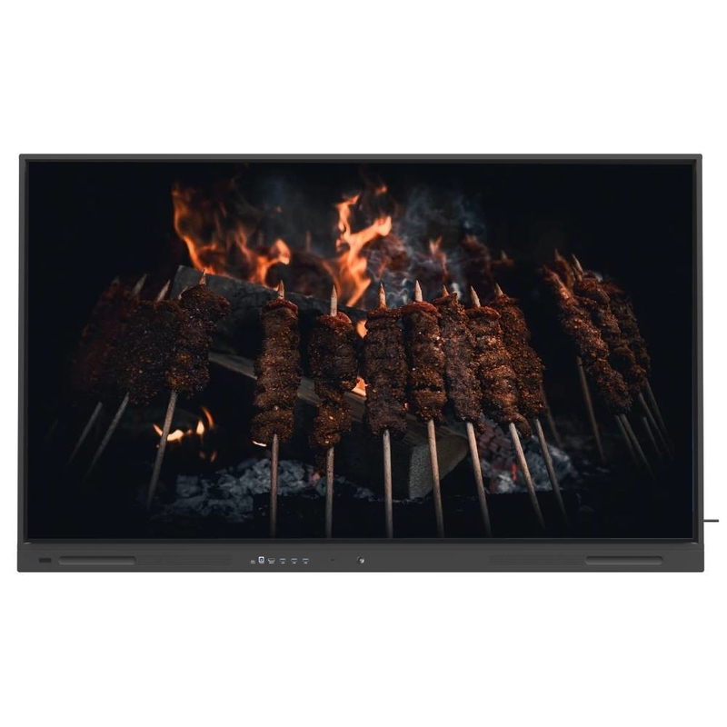 صفحه هوشمند ال سی دی 65 75 86 اینچ ارتقاء آنلاین صفحه نمایش لمسی 4K با ابزارهای آموزشی نرم افزار برای تیم های زوم استفاده از آموزش جلسه