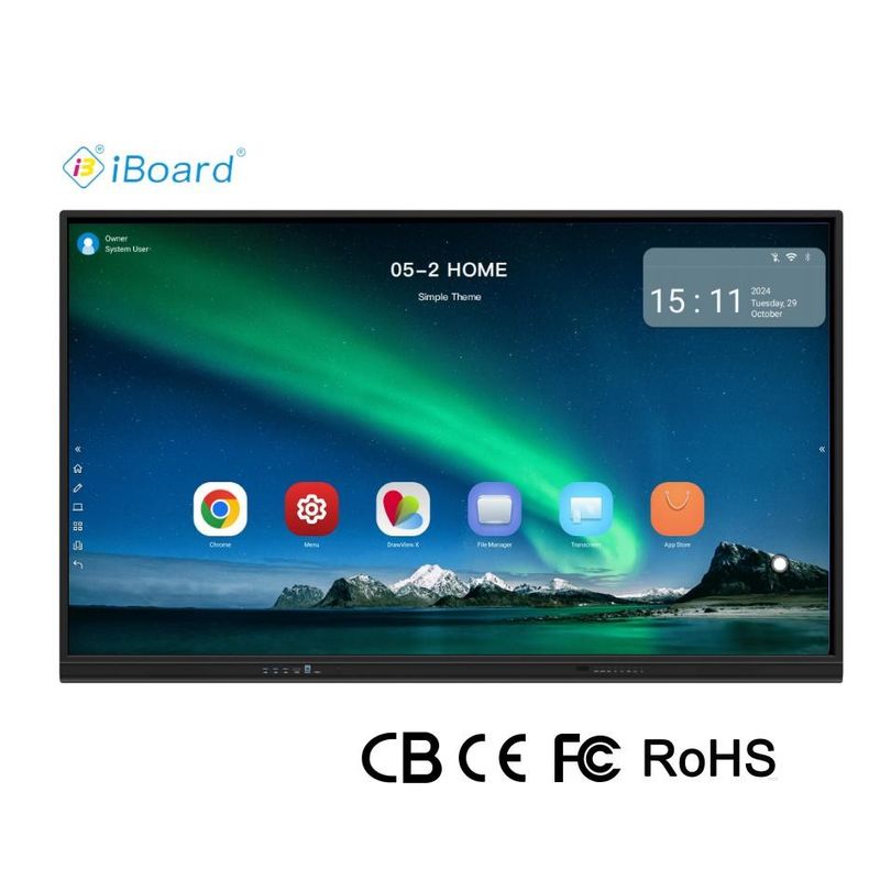 CIboard 65 اینچ مانیتورهای تلویزیون هوشمند Blackboard Interactive Flat Panel Touch Screen با همه در یک کامپیوتر از تجهیزات جلسه