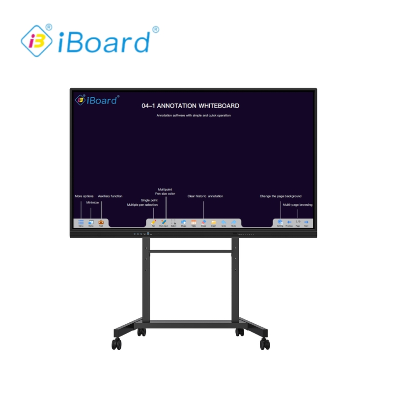 4 3 Ratio Iboard صفحه سفید تعاملی با اتصال VGA و اندروید 11 8 64G