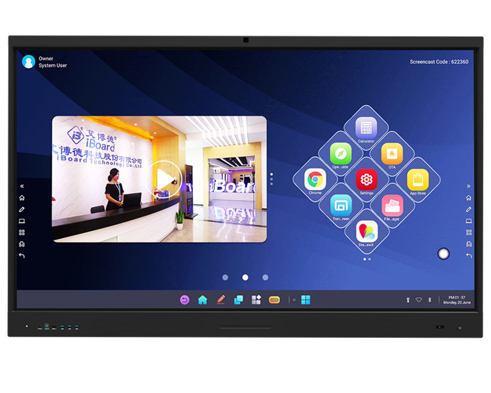 75 اینچ IBoard Ultra HD رزولوشن 4K نمایشگر صفحه تخت تعاملی ️ صفحه سفید تعاملی دیجیتال با صفحه نمایش چند لمسی ، ضد درخشش و صفحه نمایش ماندگار برای جلسه کلاس درس یاد بگیرید