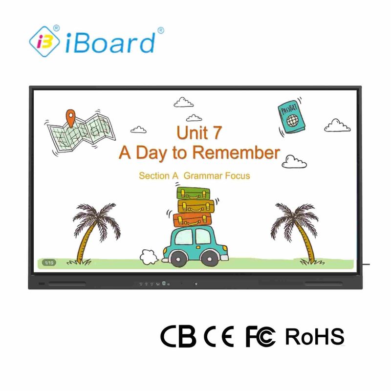 محصول طراحی جدید 4k 65 اینچ صفحه لمسی چند زبان نرم افزار LCD Smart Board اندروید صفحه تعاملی برای کانال شریک