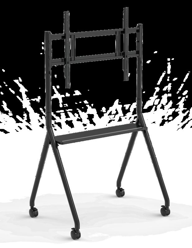 پایه تخته سفید تعاملی جدید متحرک 42 تا 75 اینچ تلویزیون مانیتور بالابر پایه متحرک حداکثر تحمل 60 کیلوگرم چرخ های قدرتمند حرکت آسان برای پایه متحرک تخته سفید تعاملی