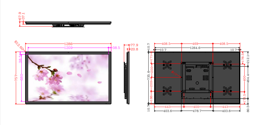 تجربه تماشا را با مانیتور دیجیتال توتم 32 43 49 55 اینچی با زاویه دید 170 درجه، پخش کننده تبلیغات رسانه ای دیواری افزایش دهید.