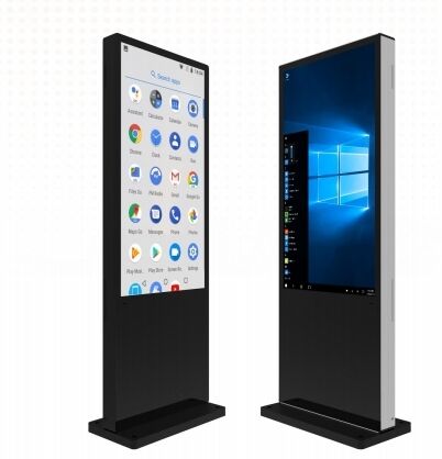 کیوسک صفحه لمسی 55 اینچ اندروید استندی IR PCAP Win PC برای سوپرمارکت دفتر تجاری
