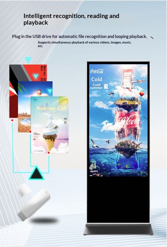 Viewing Angle Greater Than 178 Degrees Digital Signage Offering Visibility From Minus 20 To 60 Degrees Celsius Perfect For Restaurants And Cafes