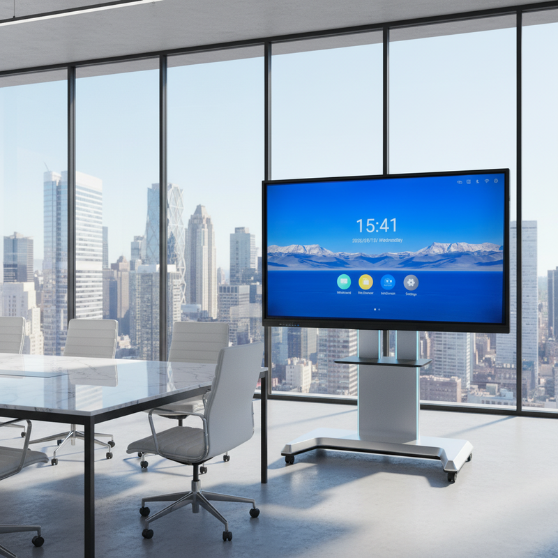 پنل لمسی تعاملی 75 اینچی Iboard LCD برای کلاس درس با مجموعه نرم افزار آموزشی