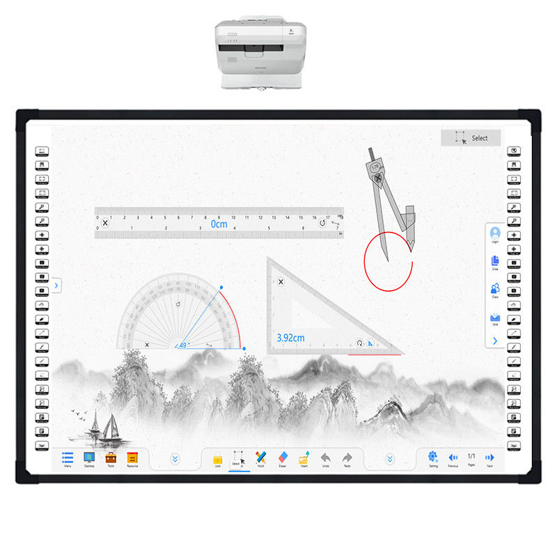 iBoard فابریک دیجیتال هوشمند Whiteboard فریم آلومینیومی سطح نانو سرامیکی برای آموزش کلاس درس صفحه لمسی صفحه سفید تعاملی