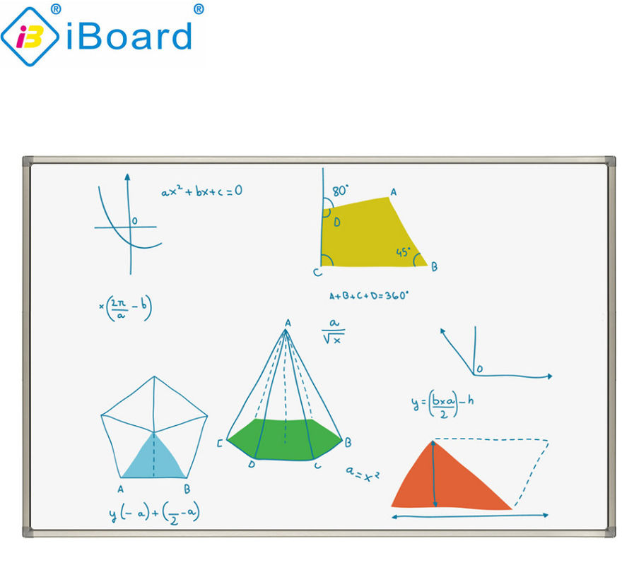 تخته سفید تعاملی مادون قرمز 90 اینچی، تخته سفید الکترونیکی، رابط USB، سطح نانو سرامیکی