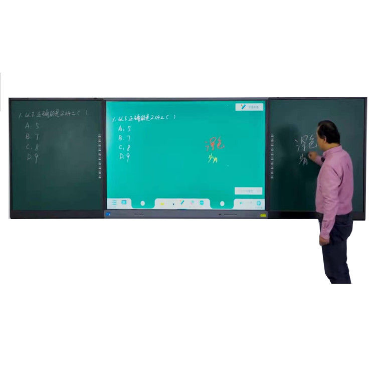 75 86 اینچ 4K تجهیزات آموزشی صفحه لمسی بهترین صفحه هوشمند متصل به هم LCD صفحه سیاه هوشمند