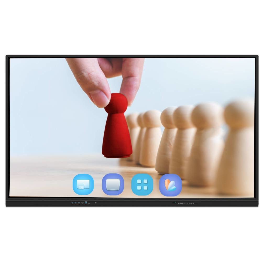 اندروید 13 IR Interactive Whiteboard Finger Touch 65 75 86 اینچ صفحه نمایش هوشمند 4K با وای فای اشتراک بی سیم RJ45 از پد / تلفن / لپ تاپ برای جلسات دفتر مدرسه