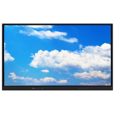 مانیتور لمسی تعاملی 55 65 75 86 98 110 اینچ 3840 * 2160 دوربین 4K میکروفون Transcreen اندروید 13 OPS همه در یک