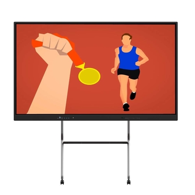 مانیتور صفحه نمایش لمسی تعاملی 98 اینچ تلویزیون هوشمند با اندروید ویندوز OS وب کم میک اینترنت برای تدریس اتاق جلسه