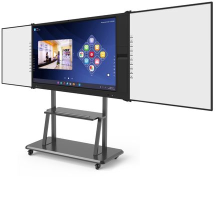 75 اینچ 4K چند رسانه ای همه در یک صفحه نمایش تعاملی با اسکنر مدارک صفحه کشویی دیجیتالی متصل به هم برای جلسه مدرسه