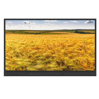 تخته سفید تعاملی LCD دیواری 75 و 86 اینچی با 2 بلندگوی 15 واتی، ساب ووفر اختیاری و دوربین و میکروفون داخلی اختیاری، سیستم اندروید و کامپیوتر