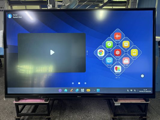تابلو قرمز تعاملی کد QR اشتراک گذاری Muilt Touch 50 Touch Point طراحی مدرن صفحه نمایش تخت تعاملی