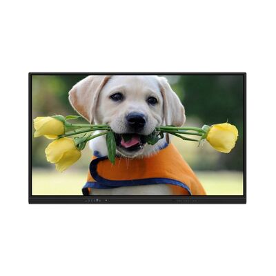 55-98 اینچ رزولوشن 4K پانل مسطح تعاملی با سیستم چند لمسی و دوگانه برای تدریس و جلسات
