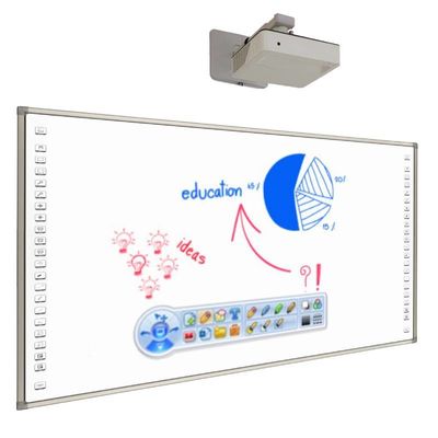 82-120 اینچ مقرون به صرفه تخته سفید تعاملی با پروژکتور برای کودکان K-12